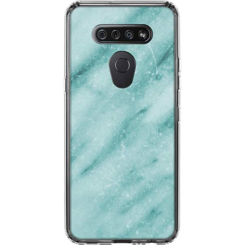 Turquoise Marble LG K51/Q51 Clear Case