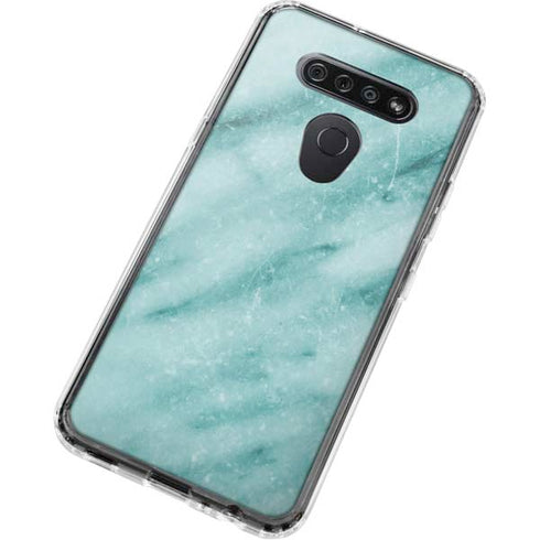 Turquoise Marble LG K51/Q51 Clear Case