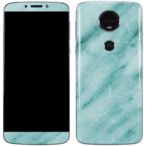 Turquoise Marble Moto E5 Plus Skin