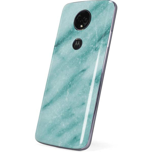 Turquoise Marble Moto E5 Plus Skin