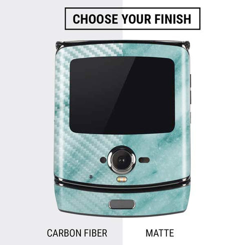 Turquoise Marble Motorola RAZR Skin