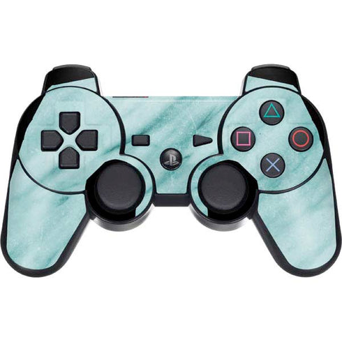 Turquoise Marble PS3 Dual Shock wireless controller Skin