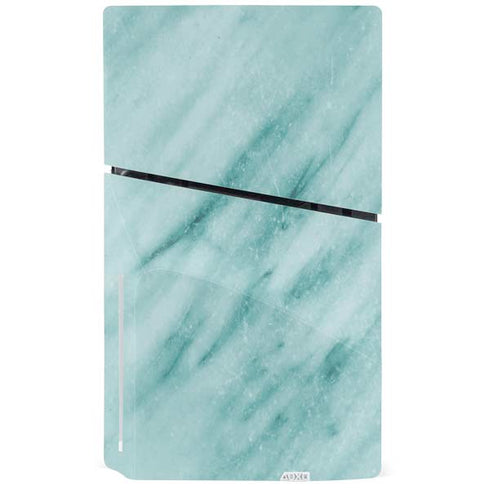 Turquoise Marble PS5 Slim Disk Console Skin