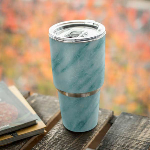 Turquoise Marble Yeti 30oz Rambler Tumbler Skin