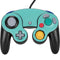 Turquoise Blue Solid Nintendo GameCube Controller Skin