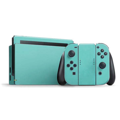 Turquoise Blue Solid Nintendo Switch Bundle Skin
