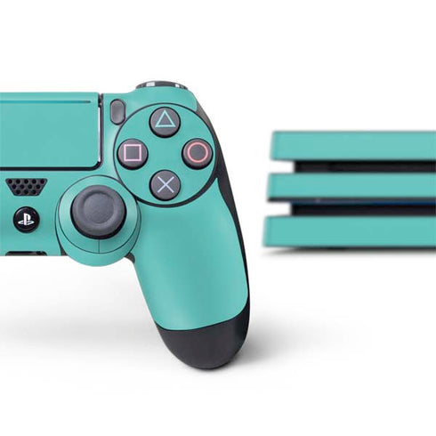 Turquoise Blue Solid PS4 Pro Bundle Skin