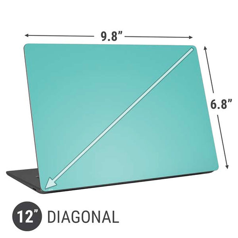 Turquoise Blue Solid Universal Laptop 12in (9.8 x 6.8in) Skin