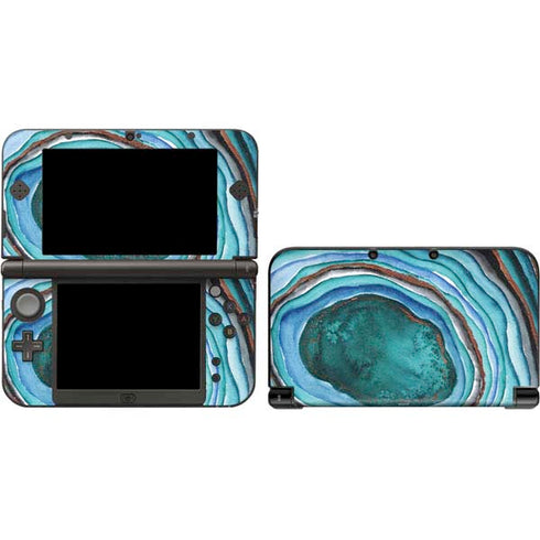 Turquoise Watercolor Geode 3DS XL 2015 Skin