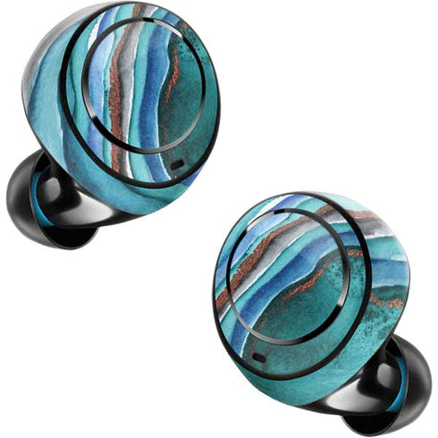 Turquoise Watercolor Geode Amazon Echo Buds Skin