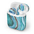 Turquoise Watercolor Geode Apple AirPods Skin