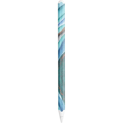 Turquoise Watercolor Geode Apple Pencil (2nd Gen 2019) Skin