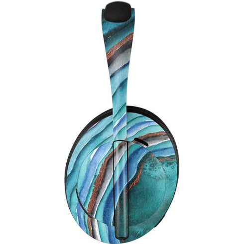 Turquoise Watercolor Geode Bose Noise Cancelling Headphones 700 Skin