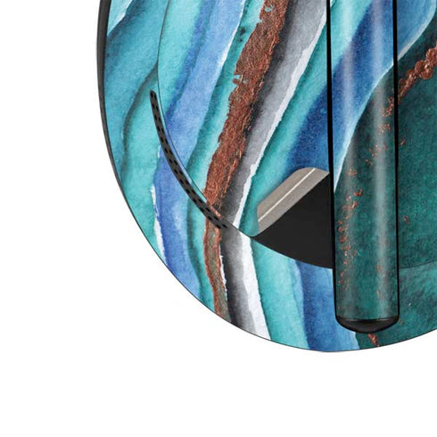 Turquoise Watercolor Geode Bose Noise Cancelling Headphones 700 Skin