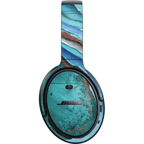 Turquoise Watercolor Geode Bose QuietComfort 35 Headphones Skin