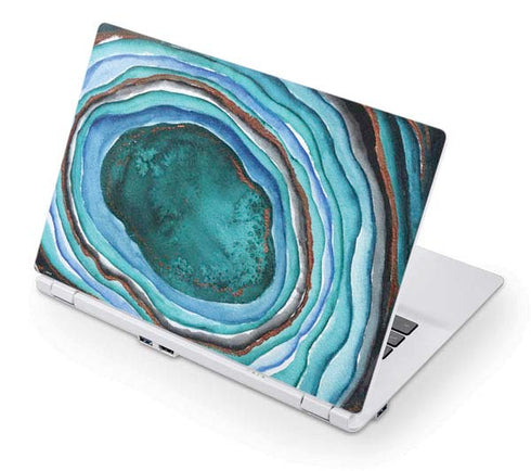 Turquoise Watercolor Geode Acer Chromebook Skin