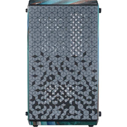 Turquoise Watercolor Geode Cooler Master MasterBox Q300L Mini Tower Skin