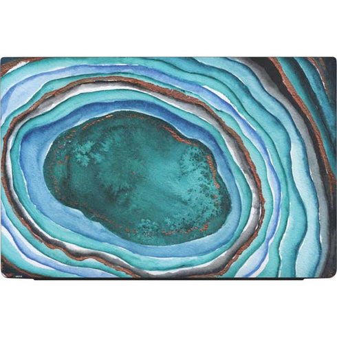 Turquoise Watercolor Geode Dell Vostro Skin