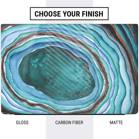 Turquoise Watercolor Geode Dell Vostro Skin