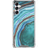 Turquoise Watercolor Geode Galaxy A14 5G Clear Case