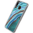 Turquoise Watercolor Geode Galaxy A20 Clear Case