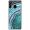 Turquoise Watercolor Geode Galaxy A21 Clear Case
