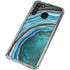 Turquoise Watercolor Geode Galaxy A21 Clear Case