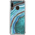Turquoise Watercolor Geode Galaxy A30 Clear Case