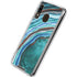 Turquoise Watercolor Geode Galaxy A30 Clear Case