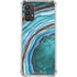 Turquoise Watercolor Geode Galaxy A32 5G Clear Case