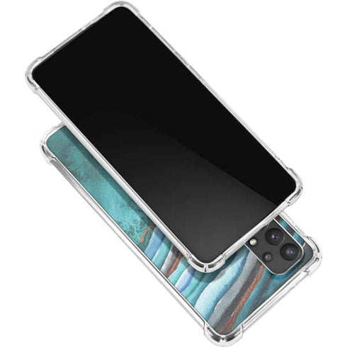 Turquoise Watercolor Geode Galaxy A32 5G Clear Case