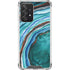 Turquoise Watercolor Geode Galaxy A52 5G Clear Case