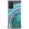 Turquoise Watercolor Geode Galaxy A72 5G Clear Case