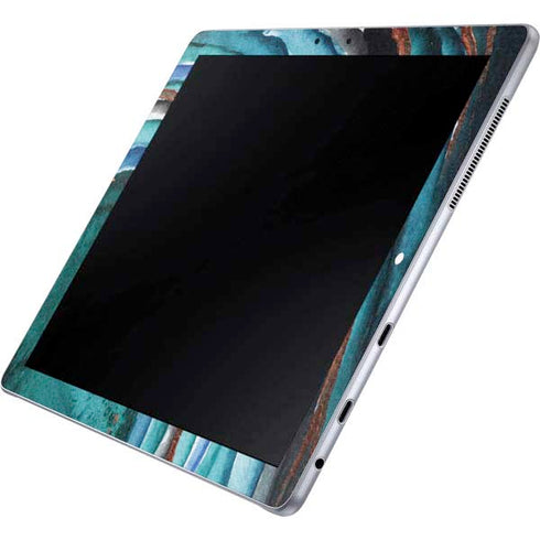 Turquoise Watercolor Geode Galaxy Book 12in Skin