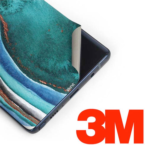 Turquoise Watercolor Geode Galaxy Note 9 Skin