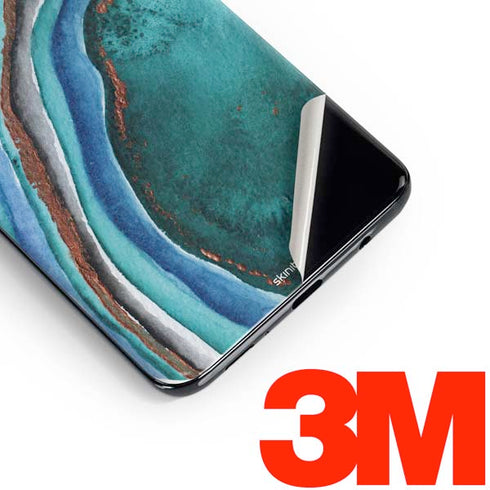 Turquoise Watercolor Geode Galaxy S10 Skin