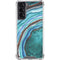 Turquoise Watercolor Geode Galaxy S21 5G Clear Case