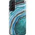 Turquoise Watercolor Geode Galaxy S21 FE Pro Case