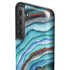 Turquoise Watercolor Geode Galaxy S21 FE Pro Case