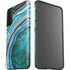 Turquoise Watercolor Geode Galaxy S21 FE Pro Case
