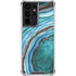 Turquoise Watercolor Geode Galaxy S21 Ultra 5G Clear Case