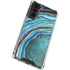 Turquoise Watercolor Geode Galaxy S22 Plus Clear Case