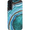 Turquoise Watercolor Geode Galaxy S22 Plus Pro Case