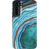 Turquoise Watercolor Geode Galaxy S22 Plus Pro Case