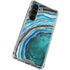 Turquoise Watercolor Geode Galaxy S23 Clear Case