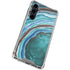 Turquoise Watercolor Geode Galaxy S23 FE Clear Case