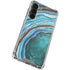 Turquoise Watercolor Geode Galaxy S23 Plus Clear Case
