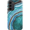 Turquoise Watercolor Geode Galaxy S23 Plus Pro Case