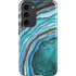 Turquoise Watercolor Geode Galaxy S23 Plus Pro Case