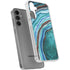 Turquoise Watercolor Geode Galaxy S24 Plus Clear Case